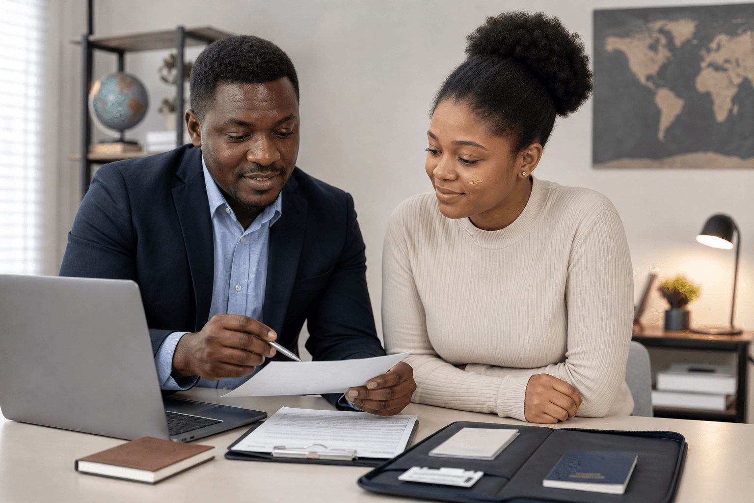 Guided job and study abroad application process with document support